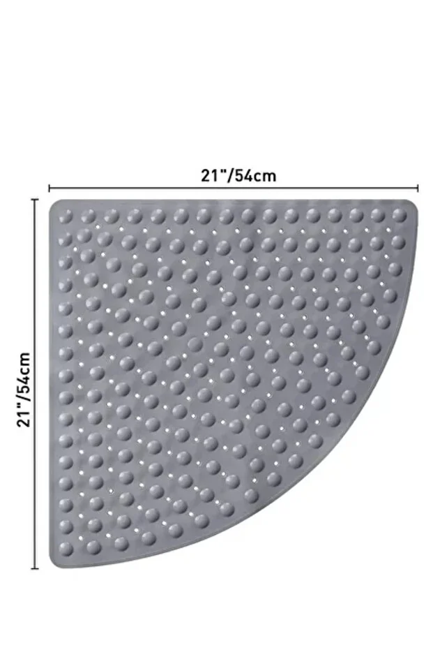 Banyo Paspası Köşe Duş Vantuzlu Gider Delikli Vakumlu Duşakabin Kaymaz Duş Ve Küvet Için 54x54 Cm